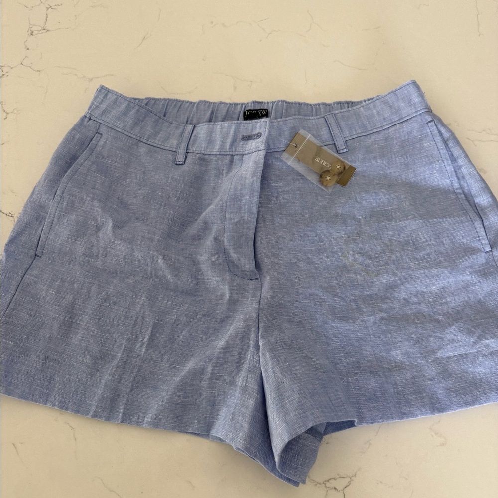 J. Crew Light Blue Women's Linen Shorts